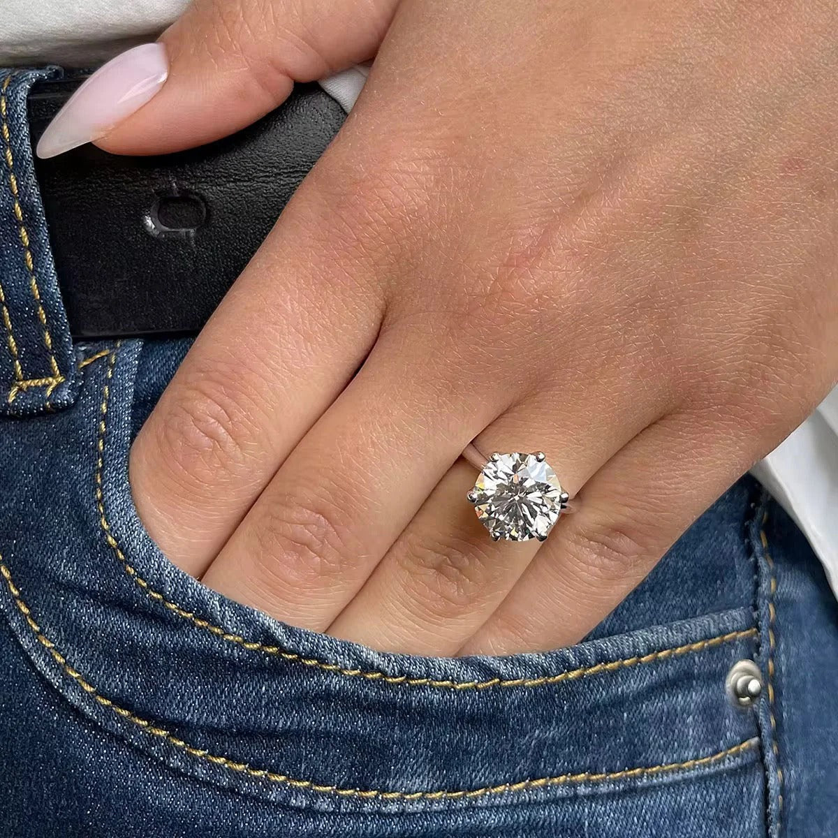 Translation missing: en.Moissanite &amp; Silver: Moissanite & Silver