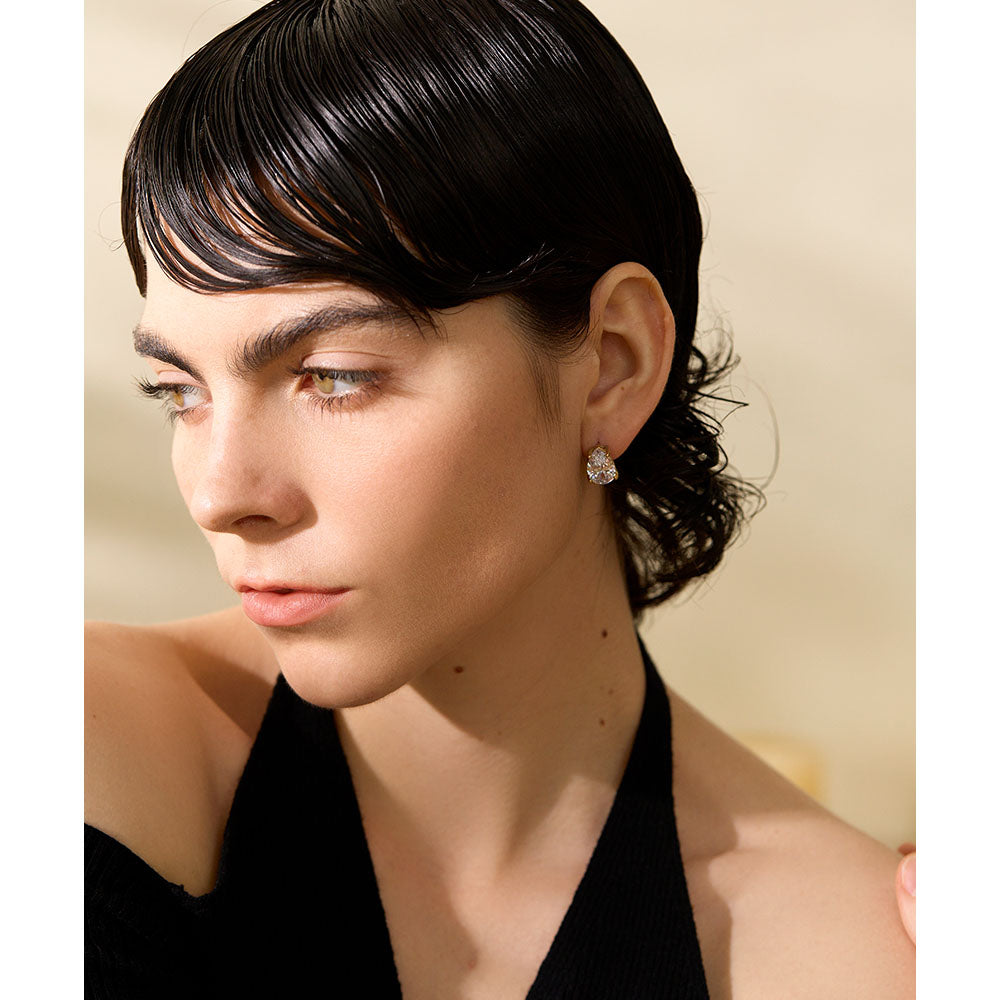 Premium stainless steel earrings finished with 18k gold plating