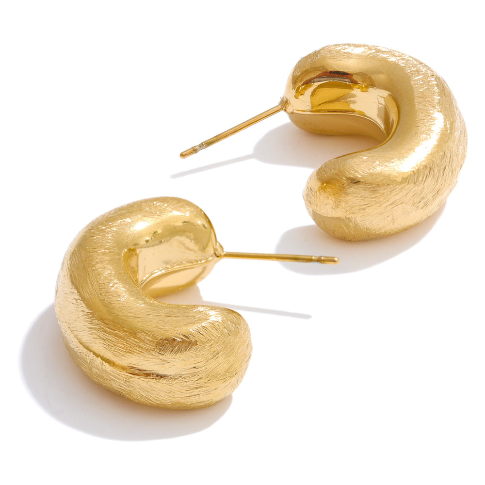 Premium stainless steel earrings finished with 18k gold plating