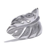 Premium stainless steel ring with platinum plating