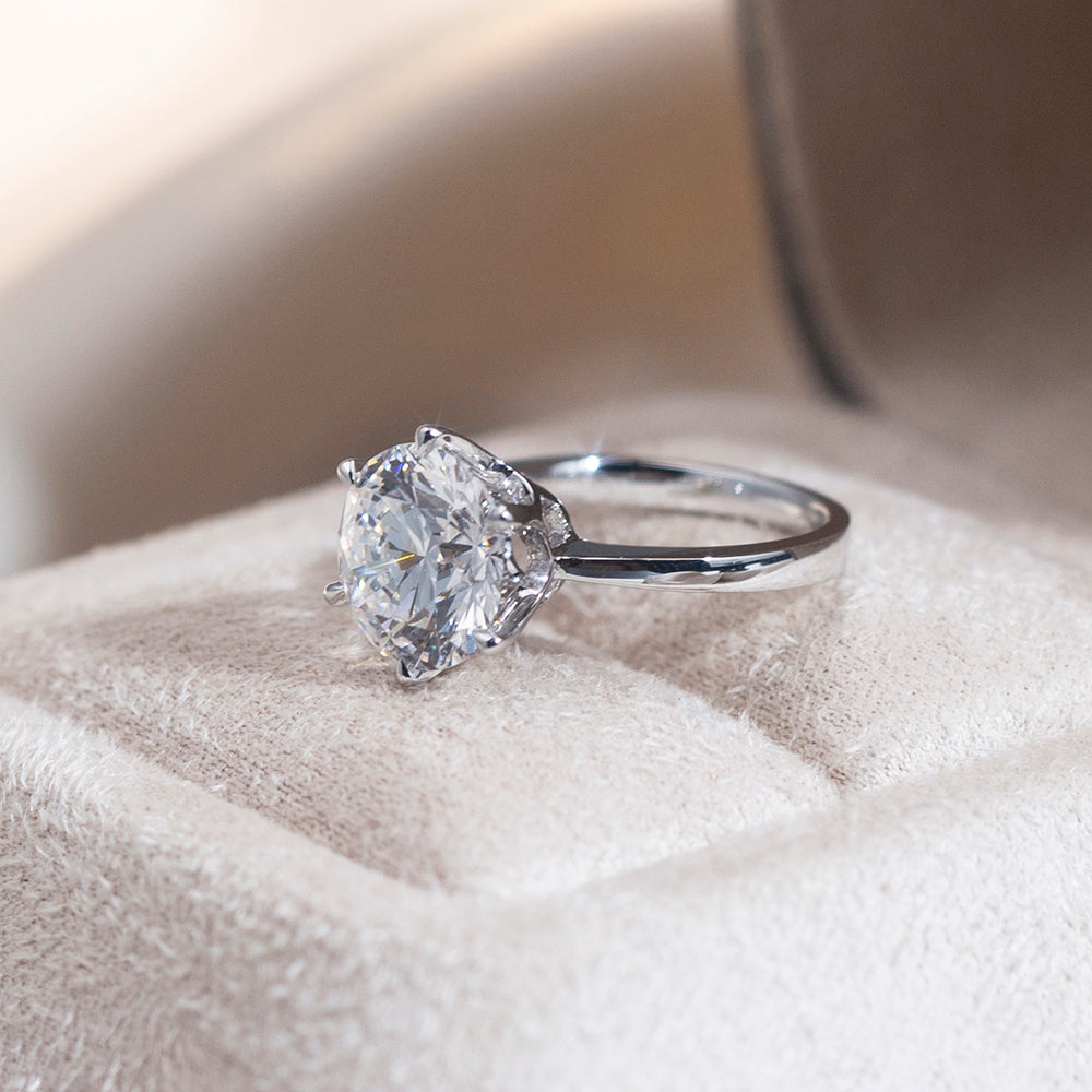 IGI Certified Classic Round (3 ct) Lab Diamond VS2 Ring — Custom Made in Gold or Silver