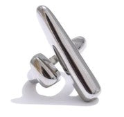 Premium stainless steel ring with platinum plating