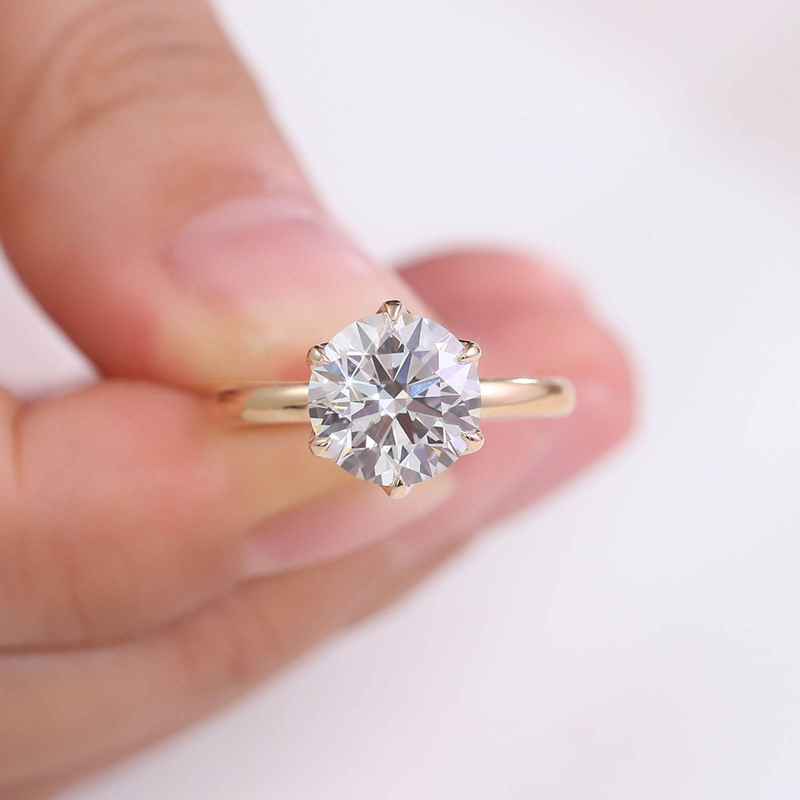 IGI Certified Classic Round (3 ct) Lab Diamond VS2 Ring — Custom Made in Gold or Silver