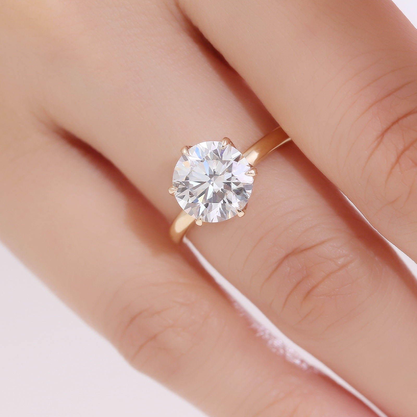 IGI Certified Classic Round (3 ct) Lab Diamond VS2 Ring — Custom Made in Gold or Silver