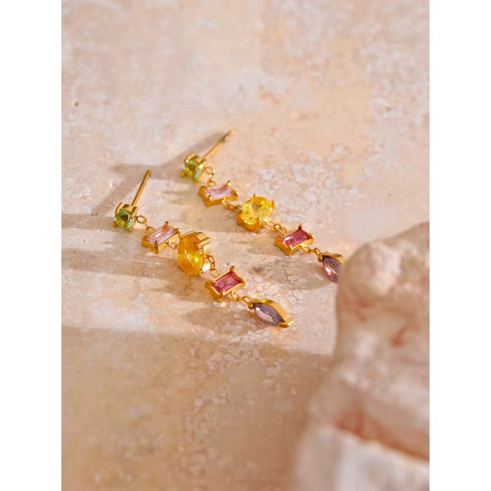 Premium stainless steel earrings finished with 18k gold plating