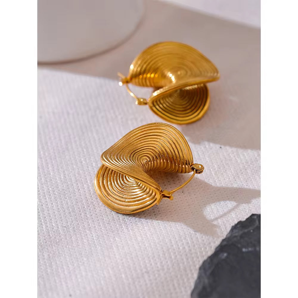 Premium stainless steel earrings finished with 18k gold plating