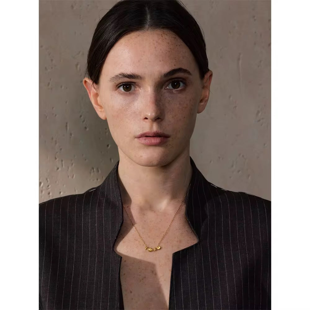 Premium stainless steel necklace finished with 18k gold plating