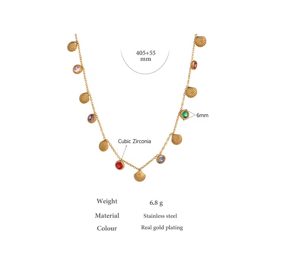 Premium stainless steel necklace finished with 18k gold plating