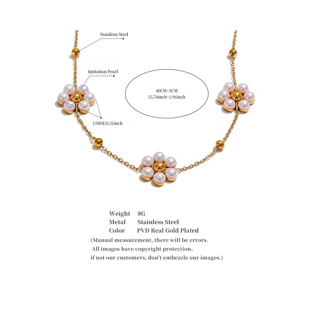 Premium stainless steel necklace finished with 18k gold plating