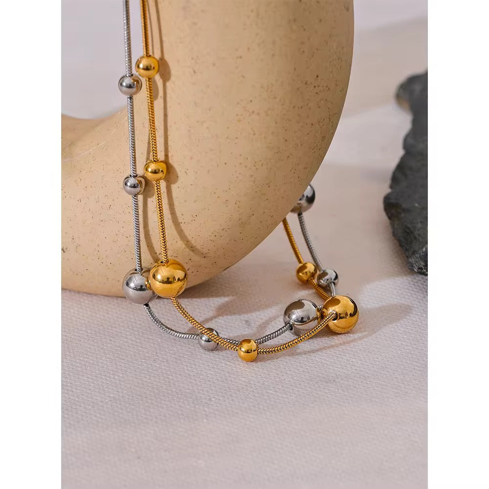 Premium stainless steel necklace with platinum plating