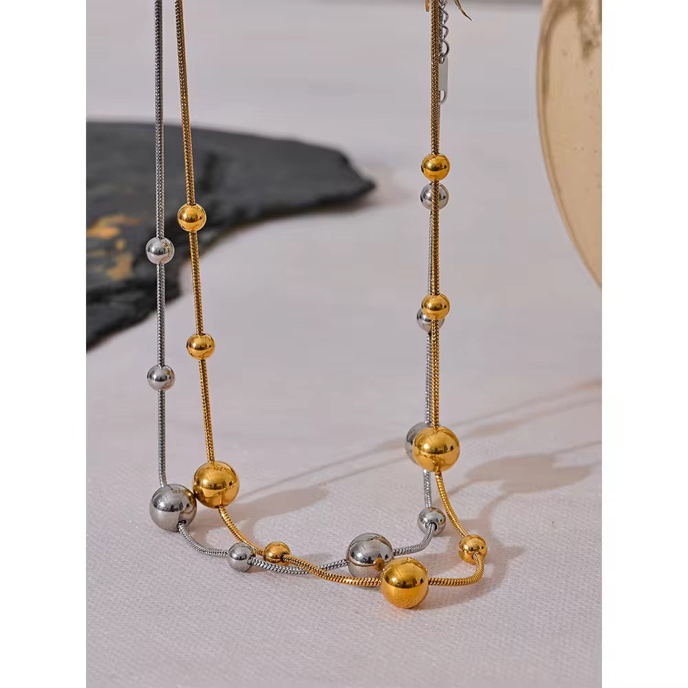 Premium stainless steel necklace with platinum plating