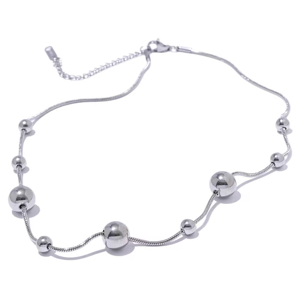 Premium stainless steel necklace with platinum plating