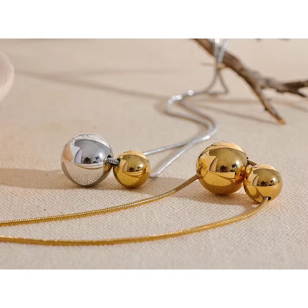 Premium stainless steel necklace with platinum plating