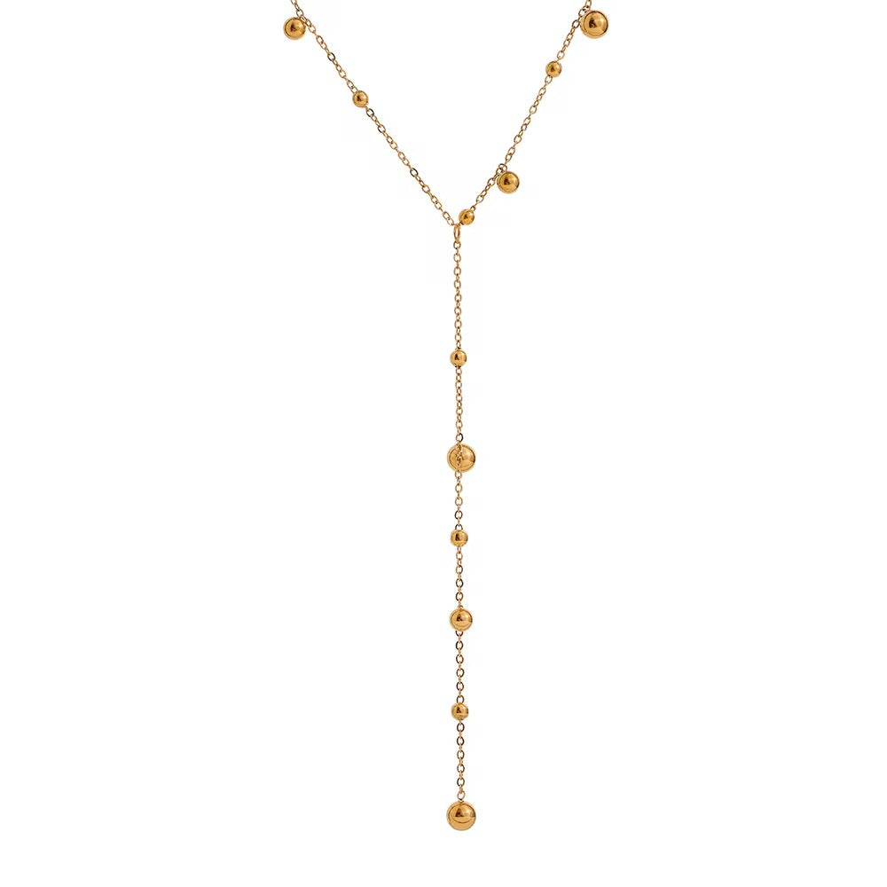 Premium stainless steel necklace finished with 18k gold plating