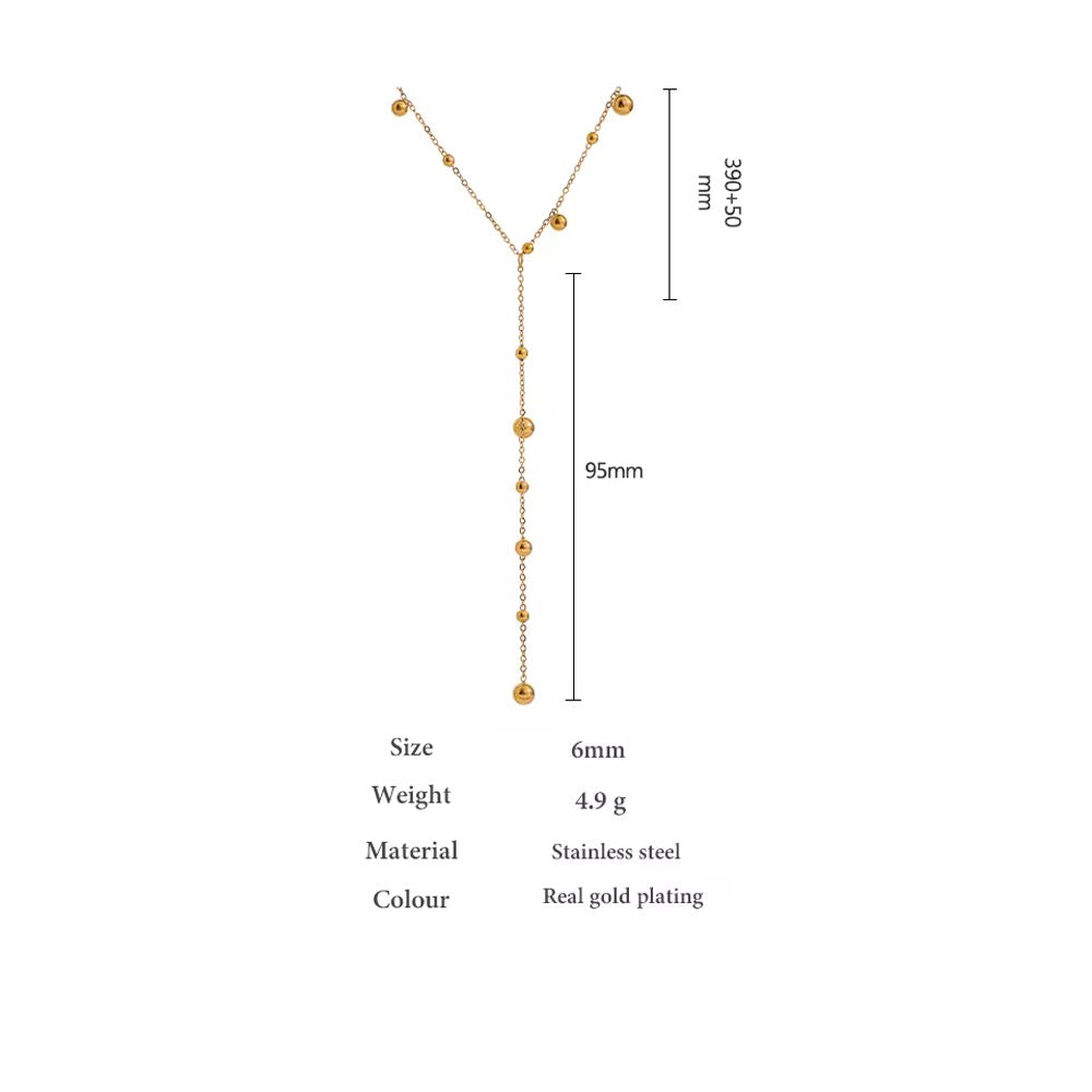 Premium stainless steel necklace finished with 18k gold plating