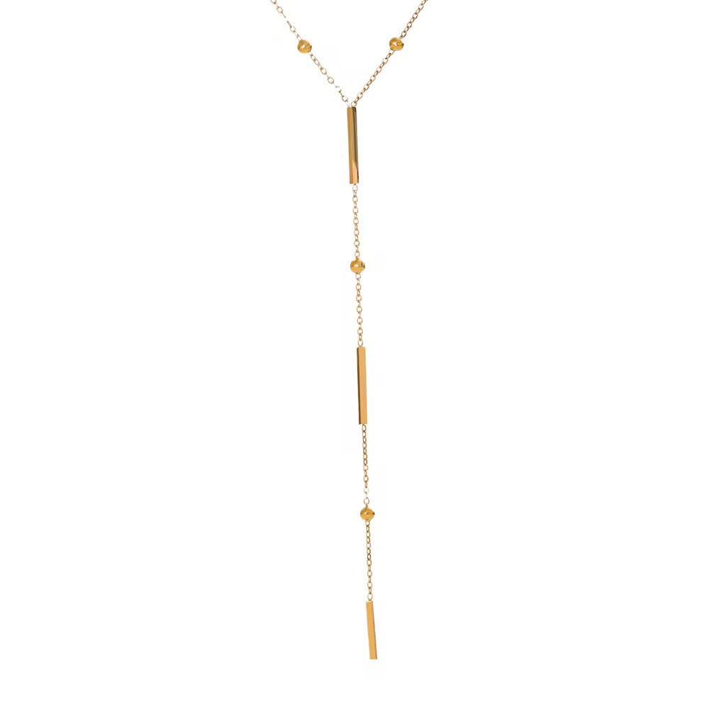 Premium stainless steel necklace finished with 18k gold plating