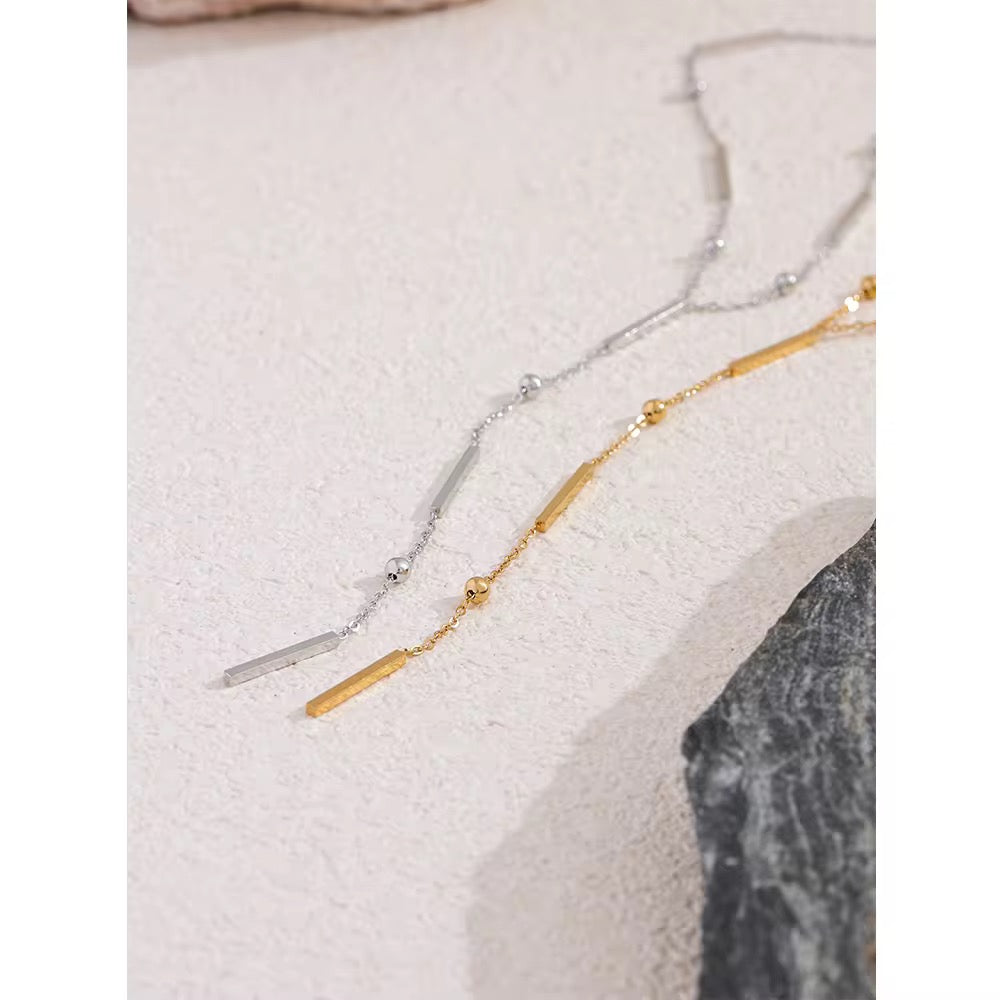 Premium stainless steel necklace finished with 18k gold plating