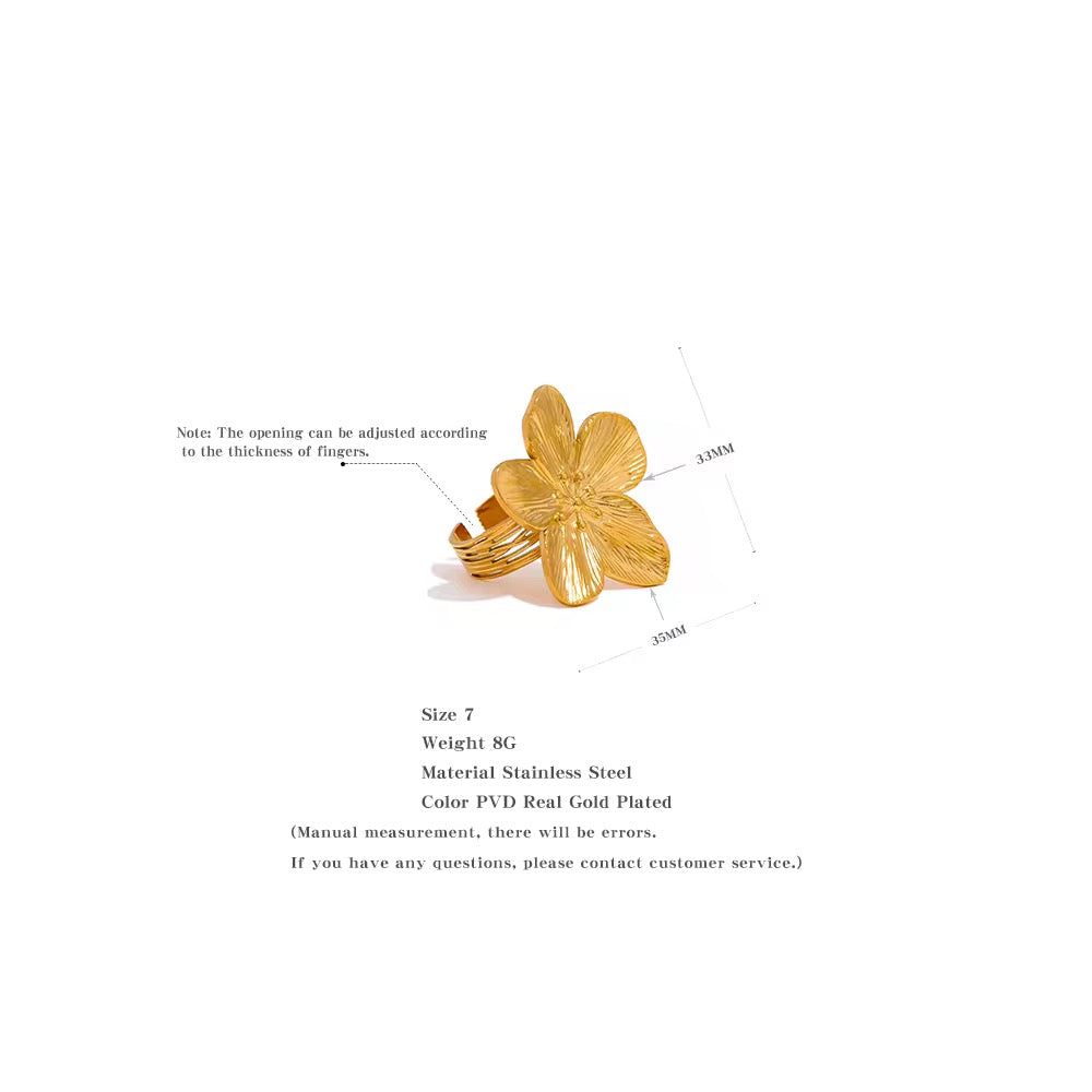 Premium stainless steel ring finished with 18k gold plating