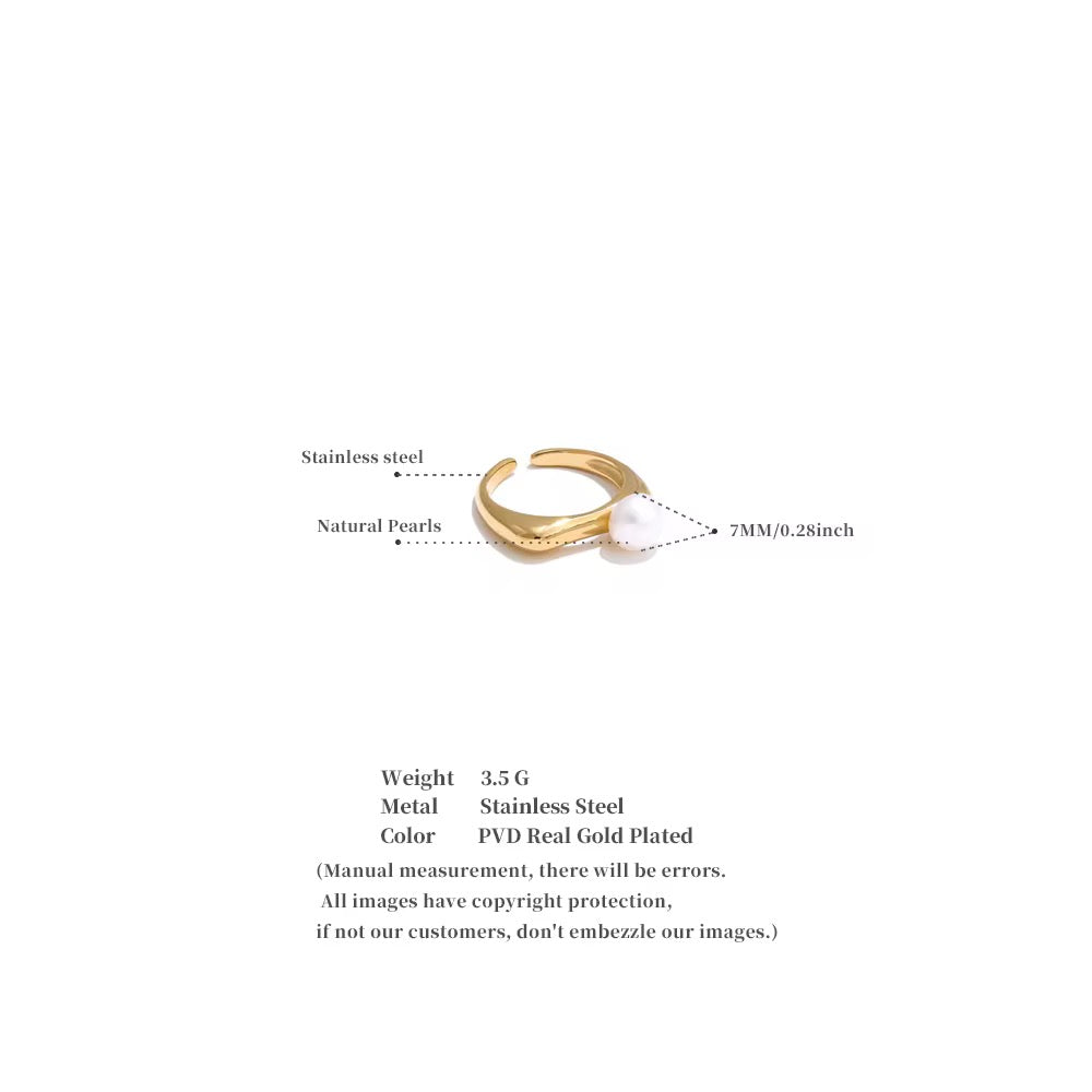 Premium stainless steel ring finished with 18k gold plating