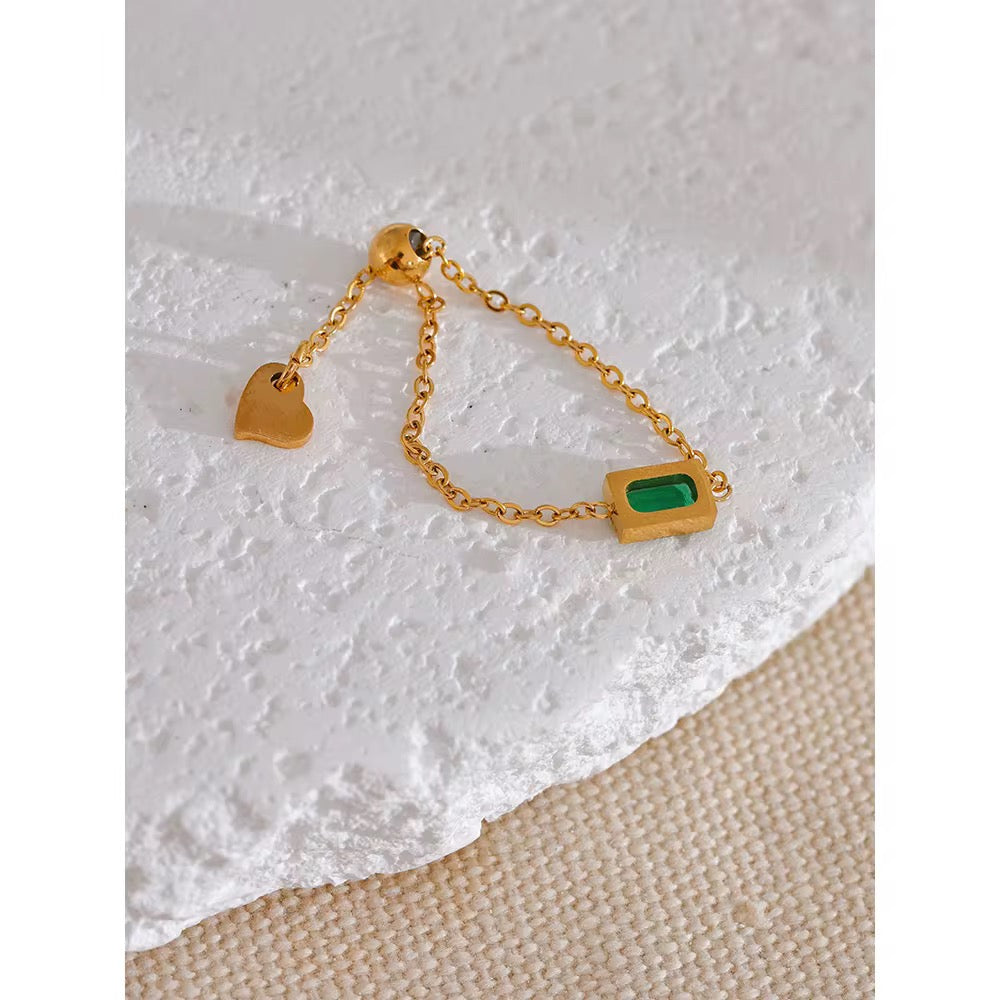 Premium stainless steel ring finished with 18k gold plating