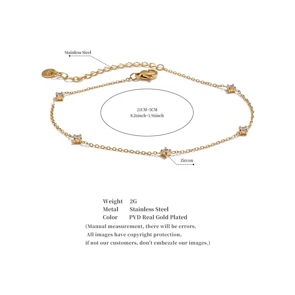 Premium stainless steel bracelet finished with 18k gold plating