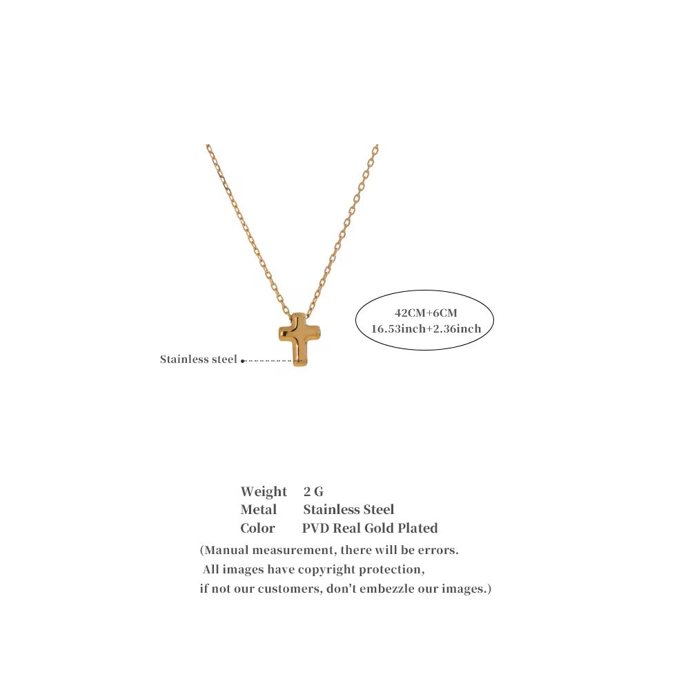 Premium stainless steel necklace finished with 18k gold plating