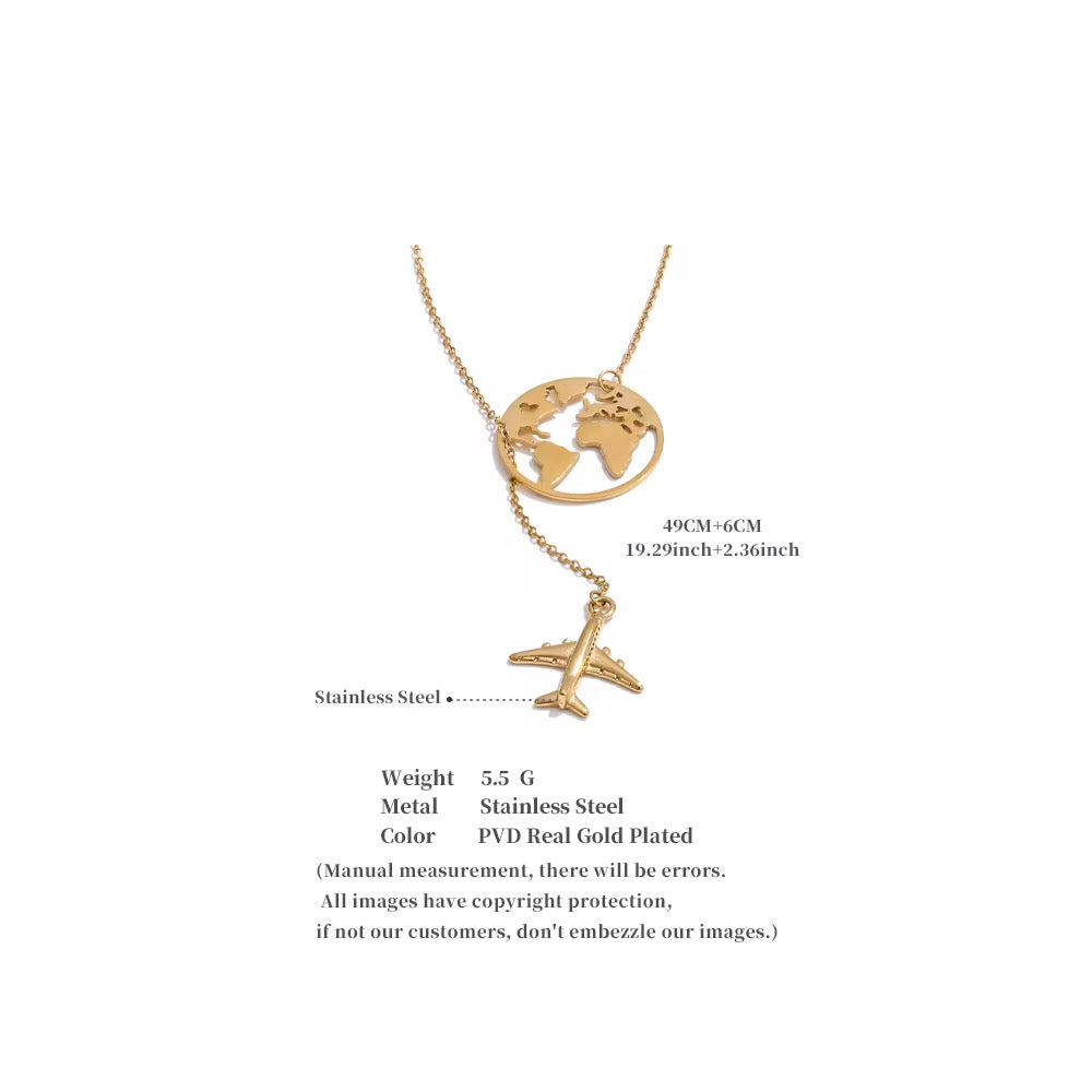 Premium stainless steel necklace finished with platinum plating