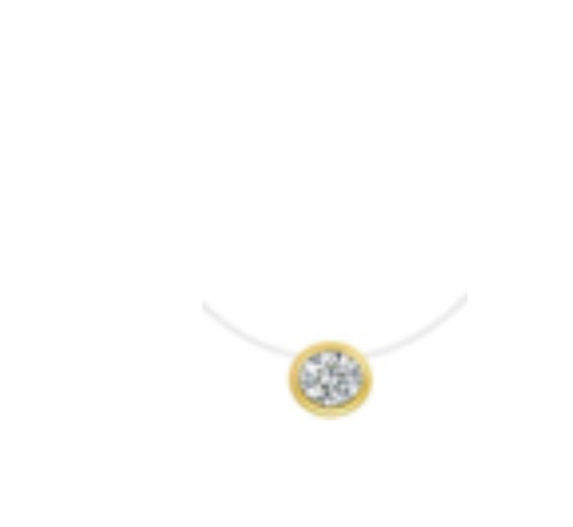 Floating Moissanite Solitaire Pendant | 1 CTW, D Color, VVS Clarity, Gold Bezel