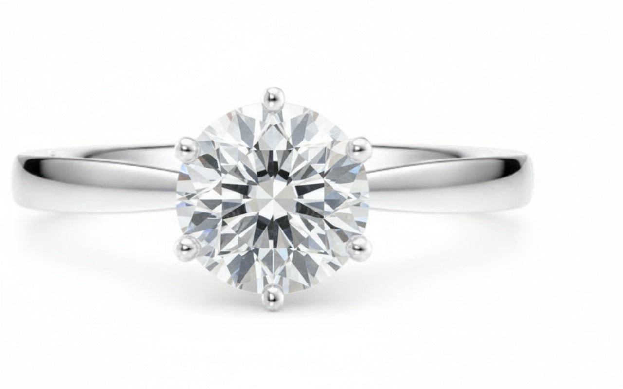 IGI Certified Classic Round (3 ct) Lab Diamond VS2 Ring — Custom Made in Gold or Silver